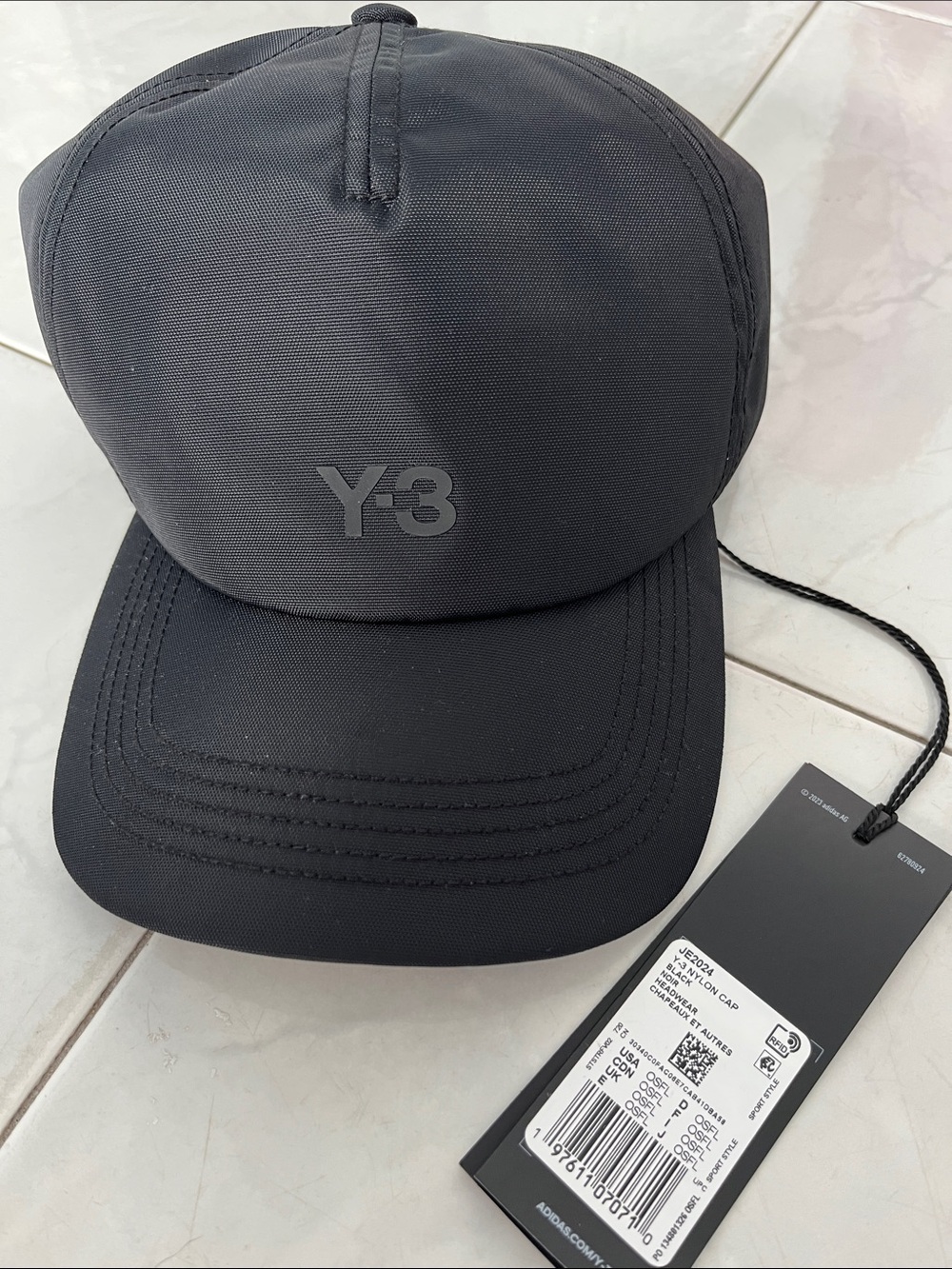 Adidas Y-3 Nylon Black Cap